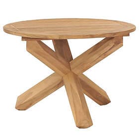 vidaXL Garden Table solid teak Ø110x75 cm