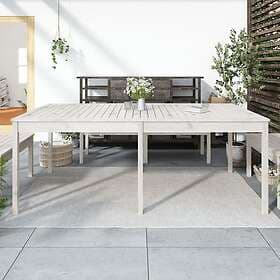 vidaXL Garden Table white 203.5x100x76 cm solid pine 823984