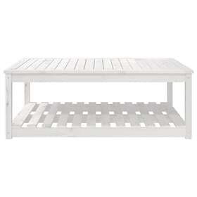 vidaXL Garden Table white 121x82.5x45 cm solid pine 824149