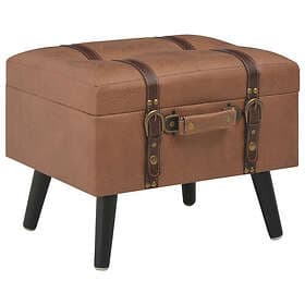 vidaXL Storage Stool 40 cm brown faux leather 247531