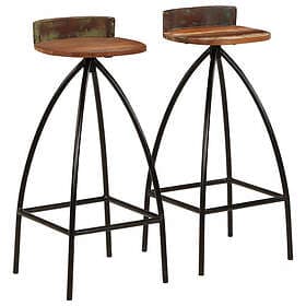 vidaXL Bar Stoolar 2 pcs solid reclaimed wood 245264