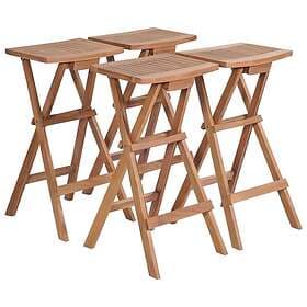 vidaXL Bar Stoolar 4 pcs solid teak 44728
