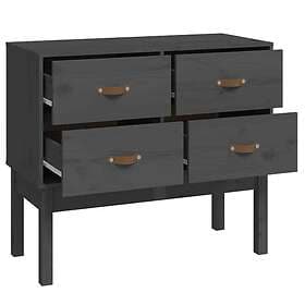 vidaXL Konsolbord grå 90x40x78 cm massiv furu 821741