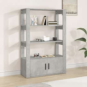 vidaXL Förvaringshylla betonggrå 80x30x119.5 cm konstruerat trä 819472