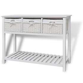vidaXL Side Table With Storage White