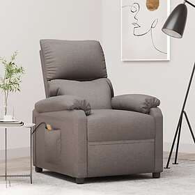 vidaXL Massagefåtölj taupe tyg 342466
