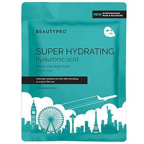 BeautyPro Super Hydrating Hyaluronic Acid Travel Face Sheet Mask
