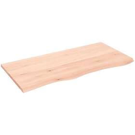 vidaXL Hyllplan 100x50x2 cm obehandlad massiv ek 363566