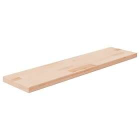 vidaXL Hyllplan 80x20x2.5 cm obehandlad massiv ek 342936