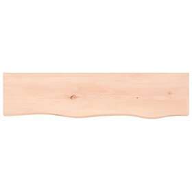 vidaXL Hyllplan 80x20x6 cm obehandlad massiv ek 363541