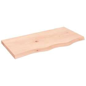 vidaXL Hyllplan 80x40x4 cm obehandlad massiv ek 363546