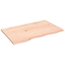 vidaXL Hyllplan 80x50x2 cm obehandlad massiv ek 363548