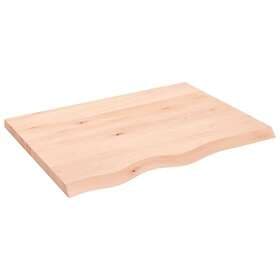 vidaXL Hyllplan 80x60x4 cm obehandlad massiv ek 363552