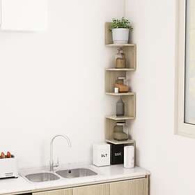 vidaXL Corner Shelf Sonoma Oak 20x20x127.5 cm Chipboard 807280