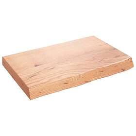 vidaXL Vägghylla ljusbrun 60x40x6 cm behandlad massiv ek 363649