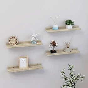 vidaXL Wall Shelves 4 pcs Sonoma Oak 40x9x3 cm 326684