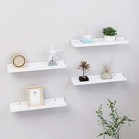 vidaXL Wall Shelves 4 pcs White 40x9x3 cm 326660