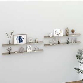 vidaXL Wall Shelves 4 pcs concrete grey 115x9x3 cm 326708