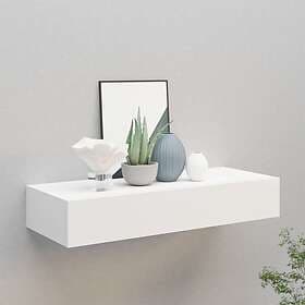 vidaXL Wall Mounted Drawer White 60x23.5x10 cm MDF 330255