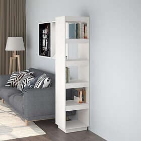 vidaXL Bokhylla/rumsavdelare vit 40x35x167 cm massiv furu 810855