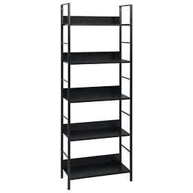 vidaXL Bokhylla 5 hyllplan svart 60x27.6x158.5 cm spånskiva 288226