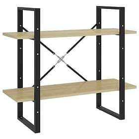 vidaXL Bokhylla 2 hyllor sonoma-ek 80x30x70 cm constructed wood 806450