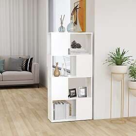 vidaXL Bokhylla Rumsavdelare vit 60x24x124.5 cm konstruerat trä 809080