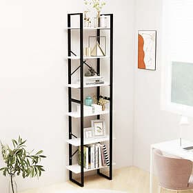 vidaXL Storage Shelf White 60x30x210cm Solid Pine 806523