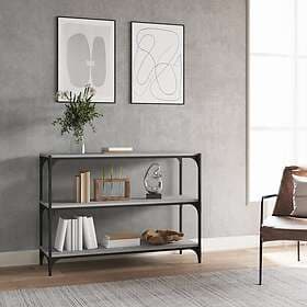 vidaXL Bokhylla grå sonoma 100x33x70.5 cm konstruerat trä och stål 819355
