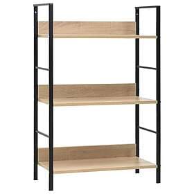 vidaXL Bokhylla 3 hyllor ek 60x27.6x90.5 cm spånskiva 288219