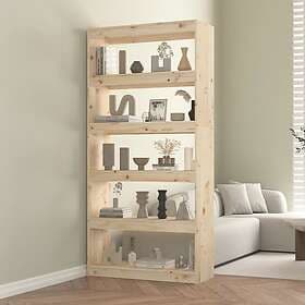vidaXL Bokhylla/rumsavdelare 80x30x167.4 cm massiv furu 808198