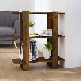 vidaXL Bokhylla/rumsavdelare rökfärgad ek 80x30x87 cm 813578