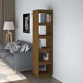 vidaXL Bokhylla/rumsavdelare honungsbrun 40x35x167 cm massiv furu 810857