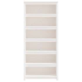 vidaXL Bokhylla vit 80x35x183 cm massiv furu 821695