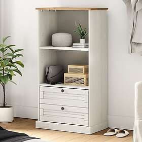 vidaXL Bokhylla VIGO vit 60x35x114.5 cm massiv furu 353185