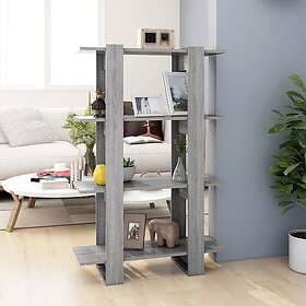 vidaXL Bokhylla/Rumsavdelare grå sonoma-ek 80x30x87 cm 813576