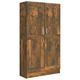 vidaXL Bokhylla rökfärgad ek 82.5x30.5x150 cm konstruerat trä 815612