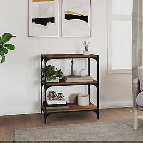 vidaXL Bokhylla rökfärgad ek 60x33x70.5 cm konstruerat trä och stål 819324