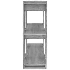 vidaXL Bokhylla/Rumsavdelare grå sonoma-ek 100x30x87 cm 813567