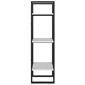 vidaXL Bokhylla 3 hyllor vit 40x30x105 cm konstruerat trä 806487