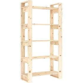 vidaXL Bokhylla/rumsavdelare 80x35x160 cm massiv furu 813909