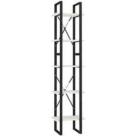 vidaXL Bokhylla 5 hyllplan vit 40x30x175 cm furu 3081974