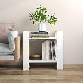 vidaXL Bokhylla/rumsavdelare vit 60x35x57 cm massiv furu 813875