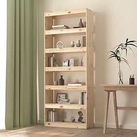 vidaXL Bokhylla/rumsavdelare 80x30x199.5 cm massiv furu 808203