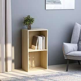 vidaXL Bokhylla 2 hyllor sonoma-ek 40x30x76.5 cm constructed wood 800930