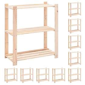 vidaXL Storage Shelf With 3 Shelves 80x38x90cm Solid Pine 150kg 3051120