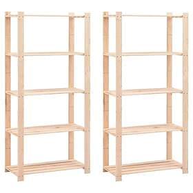vidaXL Storage Shelf 5 Shelves 80x38x170cm Pine 250kg 279404