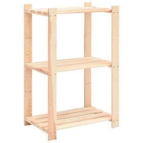 vidaXL Storage Shelf 3 Shelves 60x38x90cm Solid Pine 150kg 286201