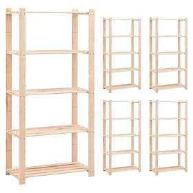 vidaXL Storage Shelf 5 Shelves 80x38x170cm Solid Pine 250kg 3051115