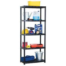vidaXL 147684 Storage Shelf 5 Shelves Black 71x38x170cm Plastic